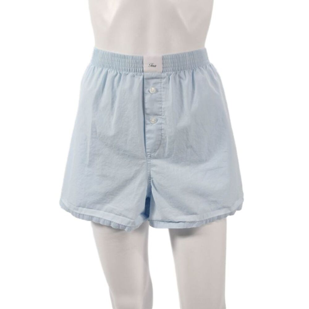 TNA Unisex Boxer Shorts Blue Cotton Size L